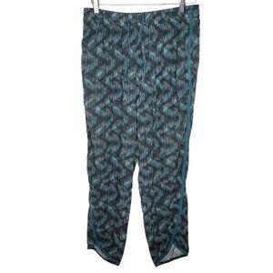 Hei Hei Large Green Patterned Drawstring Elastic‎ Waist Women's Pants L